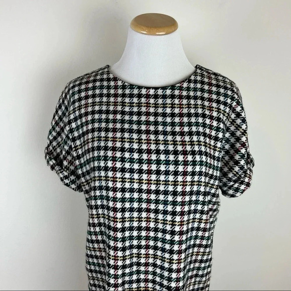 Zara Multi-colored Checked Tweed Dress Size XS - Picture 6 of 12